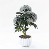 UMAI Artificial Plants for Home Decor Home Decor Items for Living Room | Diwali Decoration Items for Home, Office, Reception, Temple | Diwali Gifts | Artificial Plant with Pot (Glimmering Grey)